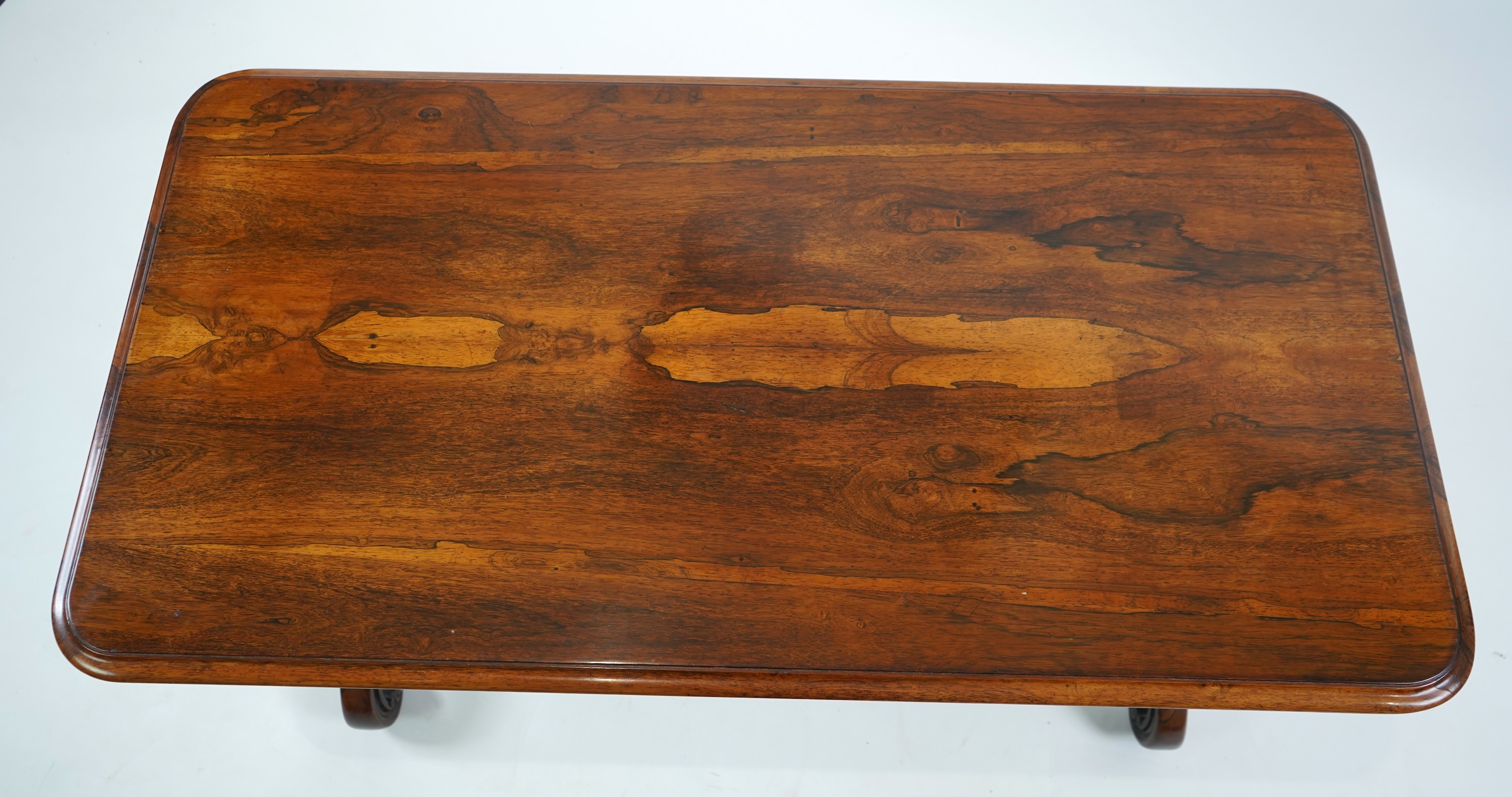 A Victorian rectangular rosewood library table